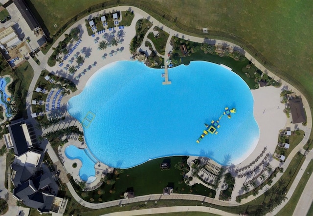 12831 Raemoir Dr, Humble, TX 77346 - bird's eye view of a pool area