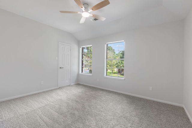1815 Moston Dr, Spring, TX 77386 - carpeted spare room with a ceiling fan and vaulted ceiling