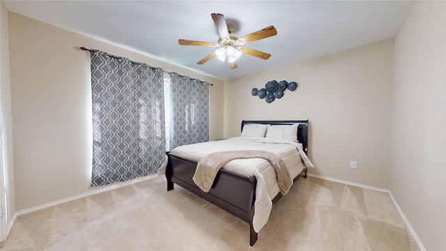 18118 Castle Rain Dr, Humble, TX 77346 - bedroom with light carpet and ceiling fan