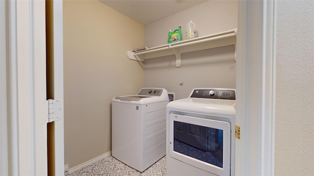 18118 Castle Rain Dr, Humble, TX 77346 - laundry area with independent washer and dryer and light flooring