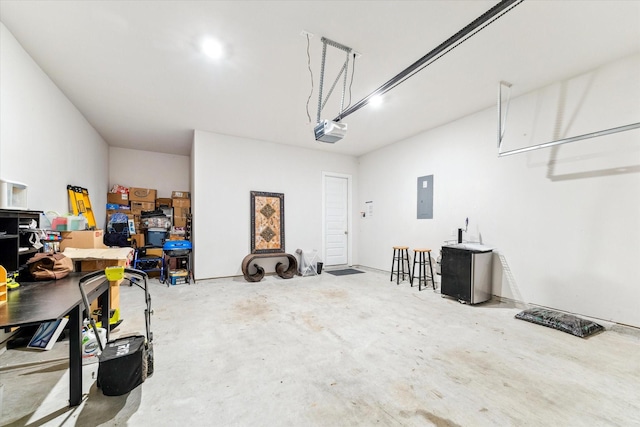 16630 Polletts Cove Ct, Humble, TX 77346 - garage featuring electric panel and a garage door opener