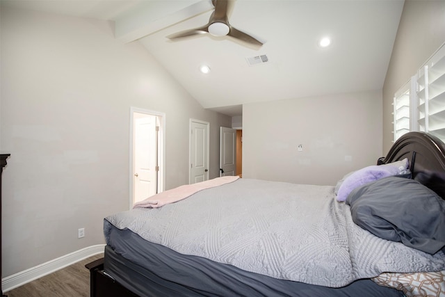 6203 Wickwillow Ln, Alvin, TX 77511 - bedroom featuring wood finished floors, recessed lighting, and ceiling fan