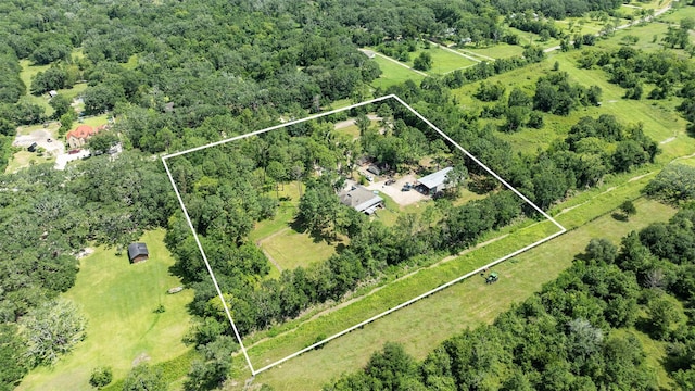 6203 Wickwillow Ln, Alvin, TX 77511 - aerial view of property's location featuring property boundaries highlighted and a forest