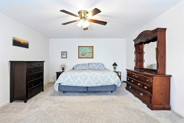 2618 Fontana Dr, Houston, TX 77043 - bedroom with light colored carpet and ceiling fan