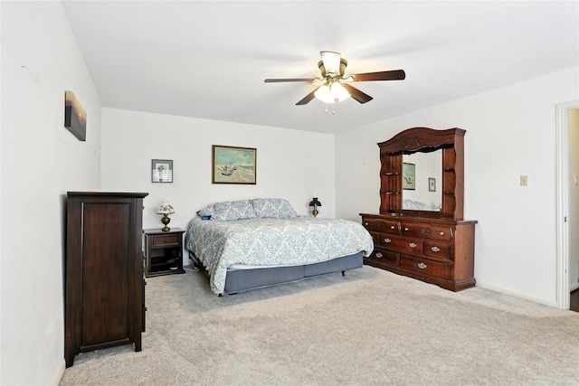 2618 Fontana Dr, Houston, TX 77043 - bedroom featuring light carpet and a ceiling fan