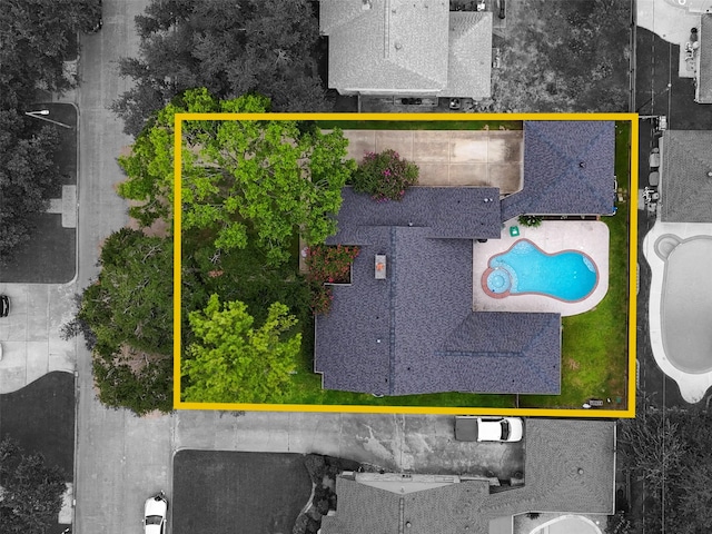 2618 Fontana Dr, Houston, TX 77043 - aerial view of property's location featuring property boundaries highlighted
