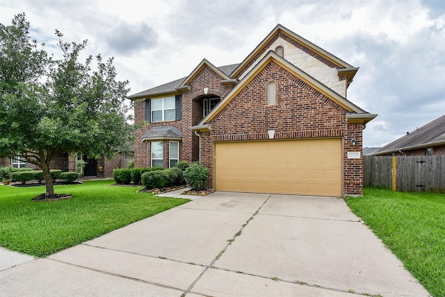 20315 Cypress Poll Dr, Cypress, TX 77433 - traditional-style home featuring concrete driveway, a garage, and brick siding