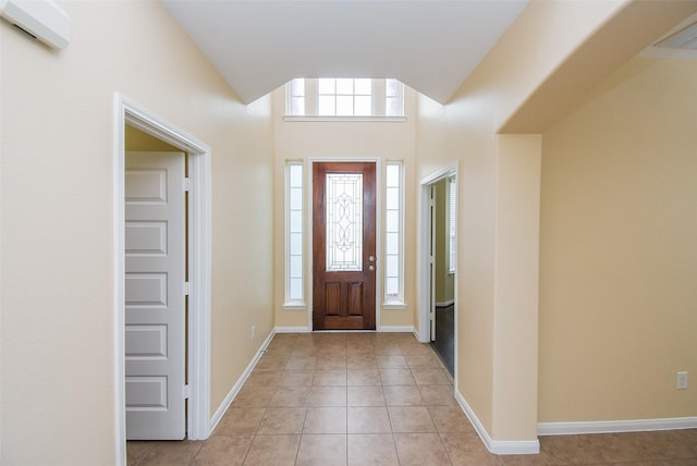 20315 Cypress Poll Dr, Cypress, TX 77433 - foyer entrance with vaulted ceiling and light tile patterned floors