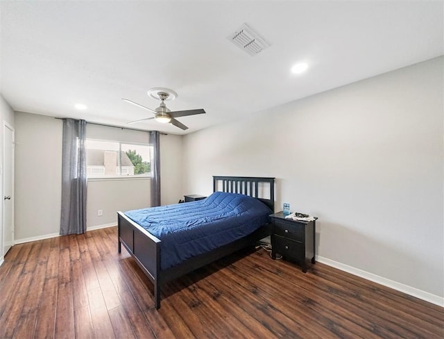 1691 W Sam Houston Pkwy S, Houston, TX 77042 - bedroom with wood finished floors, ceiling fan, and recessed lighting