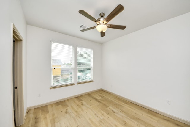 2119 Esther Dr, Houston, TX 77088 - empty room with light wood-style flooring and a ceiling fan