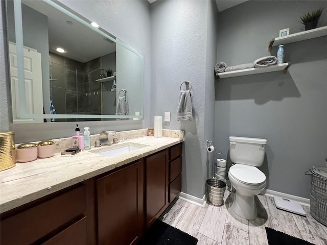 3001 Murworth Dr Unit 1603, Houston, TX 77025 - full bathroom with vanity, tiled shower, and wood finished floors