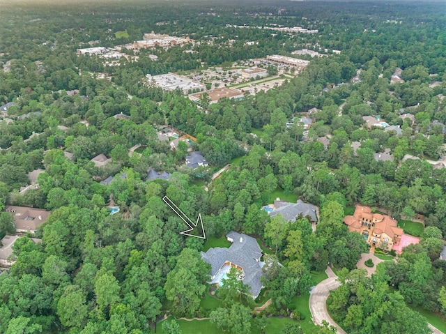 134 Trinity Oaks Ct, The Woodlands, TX 77381 - aerial view of property's location with a forest