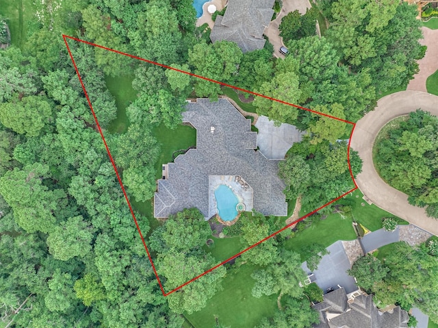134 Trinity Oaks Ct, The Woodlands, TX 77381 - view of property location with property parcel outlined