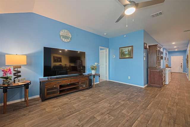 22618 Cremona Village Trl, Katy, TX 77449 - living room with wood finished floors and a ceiling fan