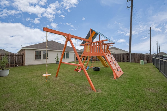 22618 Cremona Village Trl, Katy, TX 77449 - view of playground with a fenced backyard