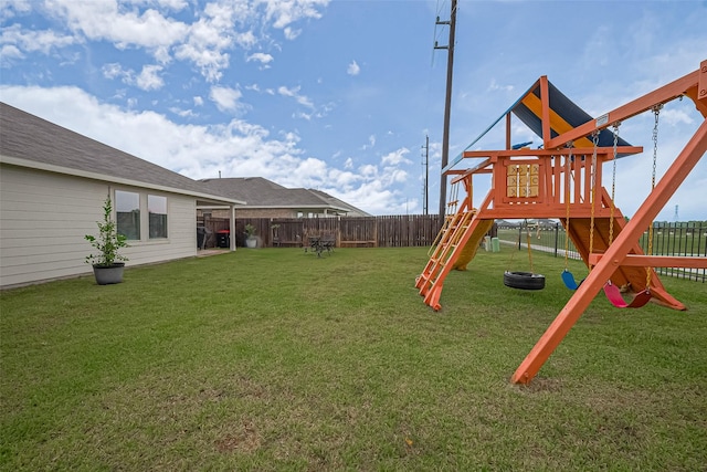 22618 Cremona Village Trl, Katy, TX 77449 - view of jungle gym featuring a fenced backyard
