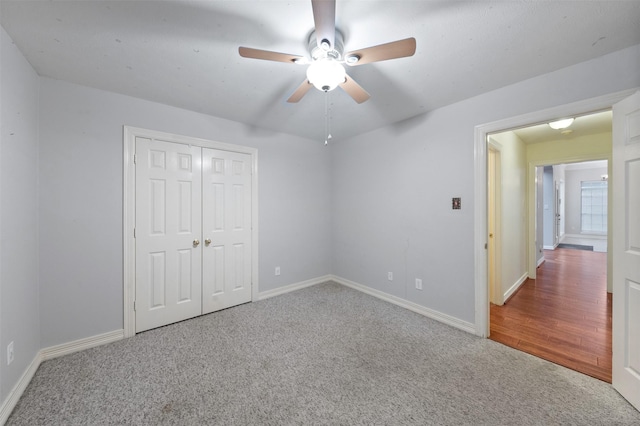 11603 Orchard Mountain Dr, Houston, TX 77059 - unfurnished bedroom with carpet flooring, a closet, and ceiling fan