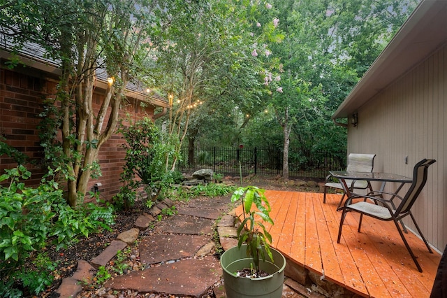 11603 Orchard Mountain Dr, Houston, TX 77059 - deck featuring a fenced backyard