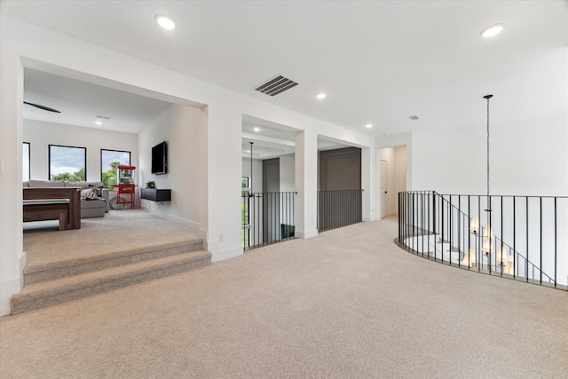 15714 Park Poetry Ct, Cypress, TX 77433 - hall featuring carpet floors and recessed lighting