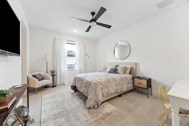 15714 Park Poetry Ct, Cypress, TX 77433 - carpeted bedroom featuring ceiling fan and recessed lighting