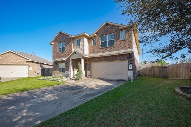 4006 Vicenza Ave, Katy, TX 77493 - view of front of house featuring brick siding, concrete driveway, and an attached garage