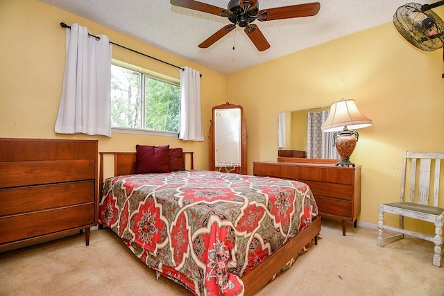 17010 Kings Walk Ln, Houston, TX 77070 - bedroom with carpet floors, a textured ceiling, and a ceiling fan
