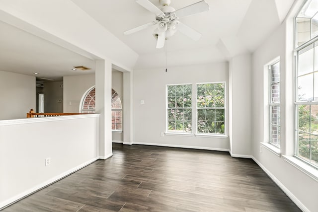 20907 Divellec Ln, Spring, TX 77388 - unfurnished room featuring dark wood-style floors and ceiling fan