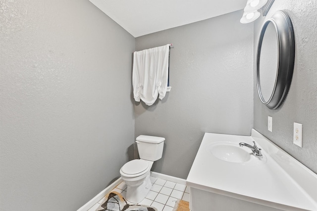 14018 Duncannon Dr, Houston, TX 77015 - half bath with tile patterned floors and vanity