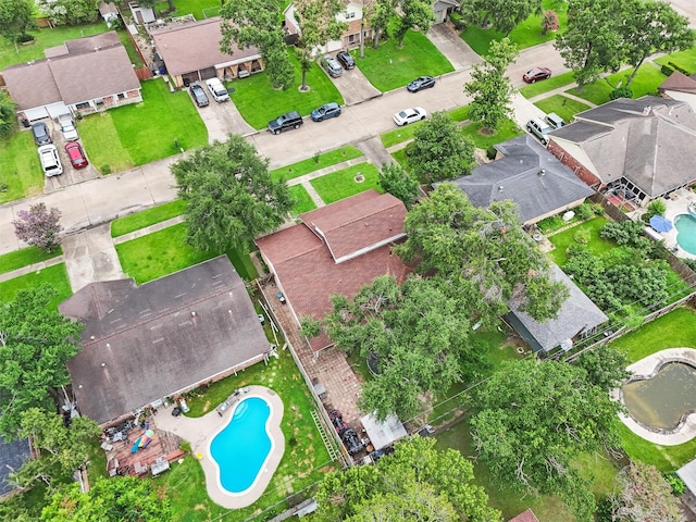 14018 Duncannon Dr, Houston, TX 77015 - aerial view of property and surrounding area with a pool and nearby suburban area