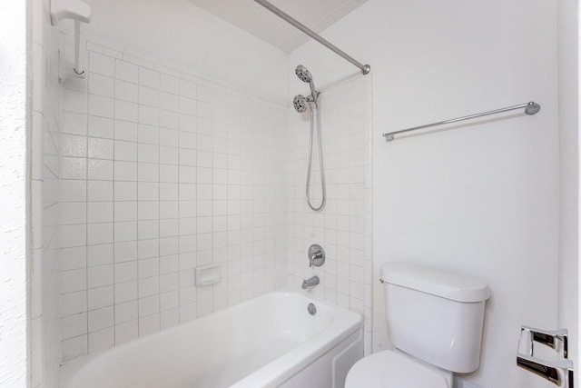 6306 Clayridge Dr, Houston, TX 77053 - bathroom with toilet and bathtub / shower combination