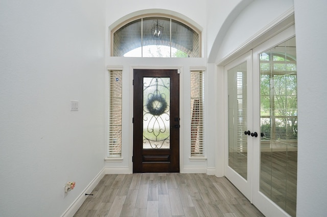 3707 Brampton Island Dr, Katy, TX 77494 - foyer entrance featuring french doors and wood finished floors