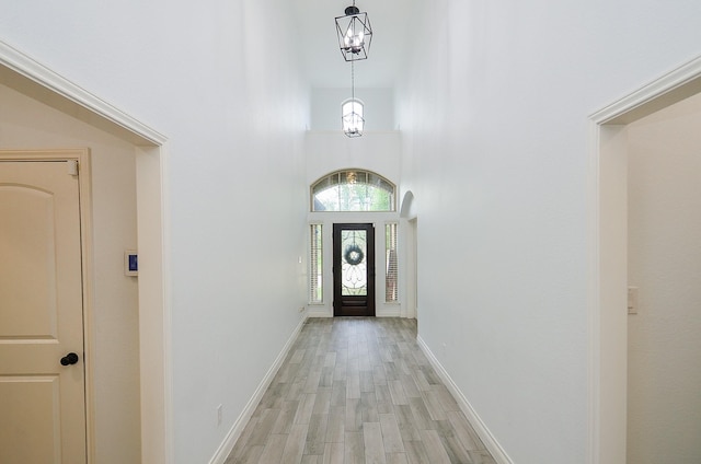 3707 Brampton Island Dr, Katy, TX 77494 - foyer with light wood-style flooring and a high ceiling