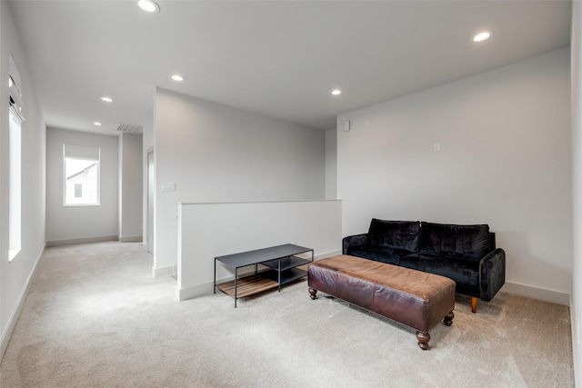 4402 Santorini Ln, Houston, TX 77045 - living area with carpet flooring and recessed lighting