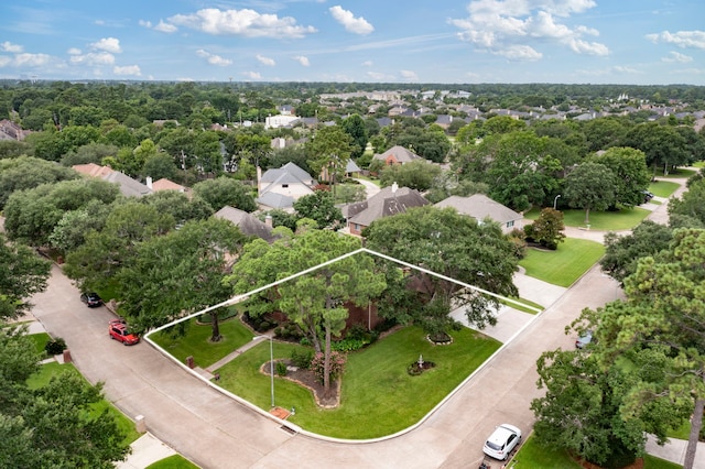 5802 Ashmere Ln, Spring, TX 77379 - aerial view of property's location with property boundaries highlighted