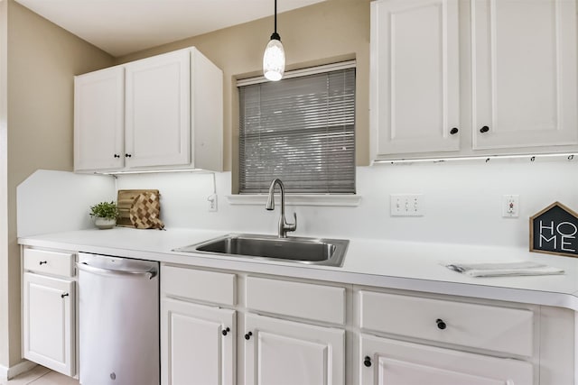 2322 Old Oak Ln, Kingwood, TX 77339 - kitchen featuring dishwasher, white cabinetry, and light countertops