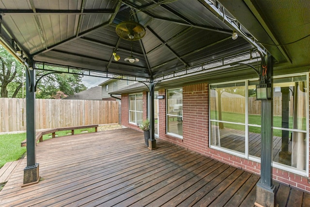 2322 Old Oak Ln, Kingwood, TX 77339 - wooden deck featuring a gazebo