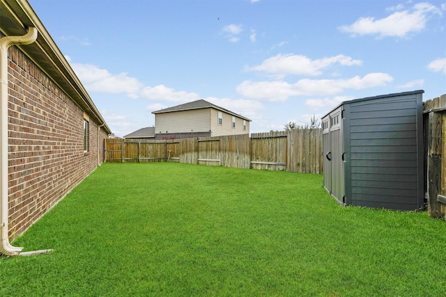 22402 Threefold Ridge Dr, Hockley, TX 77447 - fenced backyard featuring a storage unit