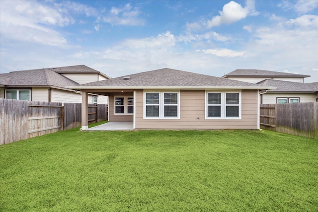 7222 Melrose Ln, Rosharon, TX 77583 - back of house with a patio, a fenced backyard, and a shingled roof