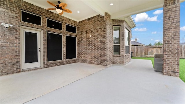 4627 Western Brook Dr, Spring, TX 77388 - view of patio / terrace featuring a ceiling fan