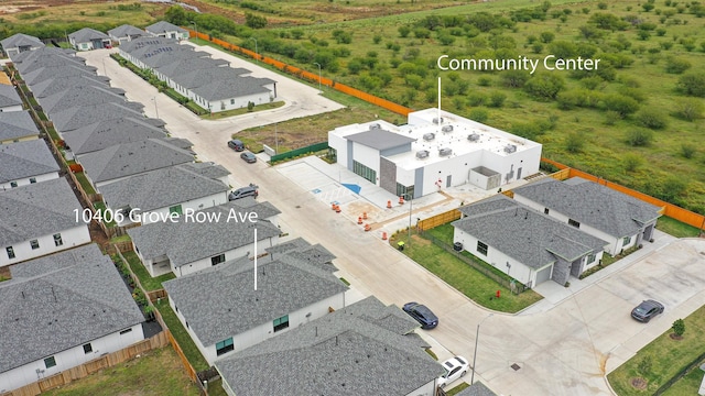 10406 Grove Row Ave, Richmond, TX 77407 - aerial view of residential area featuring property parcel outlined