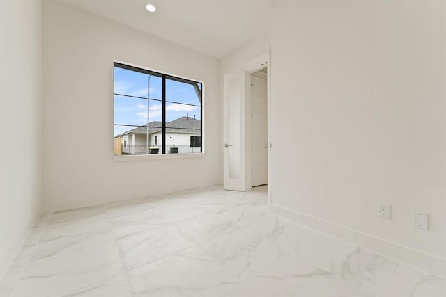 10406 Grove Row Ave, Richmond, TX 77407 - spare room featuring light marble finish flooring and recessed lighting
