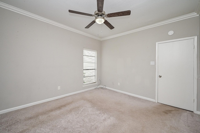 9707 Richmond Ave Unit 3, Houston, TX 77042 - carpeted empty room with ornamental molding, ceiling fan, and a smoke detector