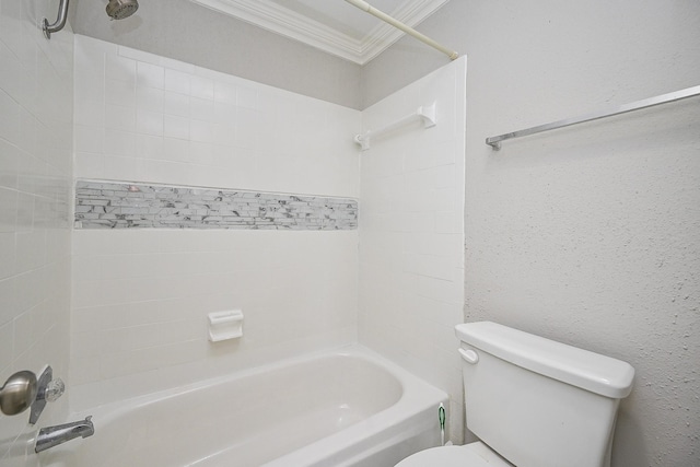 9707 Richmond Ave Unit 3, Houston, TX 77042 - bathroom with shower / bath combination and crown molding