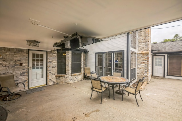 18318 Widcombe Dr, Houston, TX 77084 - view of patio / terrace featuring outdoor dining area