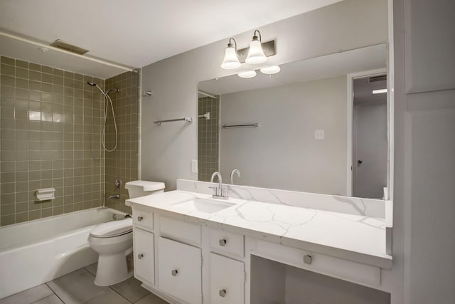 353 N Post Oak Ln Unit 819, Houston, TX 77024 - full bathroom with shower / bath combination, vanity, and tile patterned floors