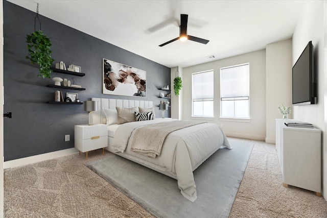 4155 Griggs Rd, Houston, TX 77021 - bedroom with light carpet and ceiling fan