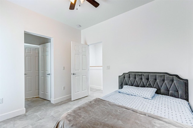 4018 6th St, Galveston, TX 77554 - bedroom with baseboards and a ceiling fan