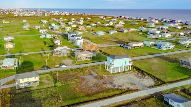 4018 6th St, Galveston, TX 77554 - aerial perspective of suburban area with a large body of water