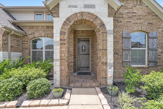 15519 Ponderosa Bend Dr, Cypress, TX 77429 - doorway to property with brick siding