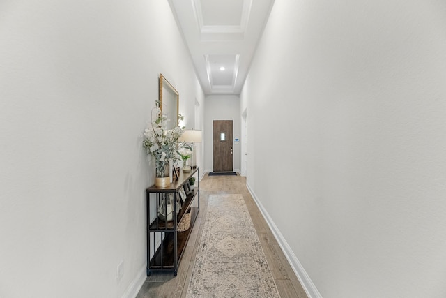 15519 Ponderosa Bend Dr, Cypress, TX 77429 - doorway to outside featuring light wood-style flooring, recessed lighting, a high ceiling, and crown molding